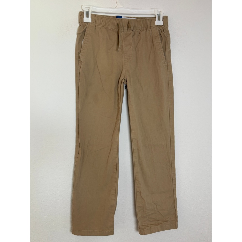Old Navy Boys Khaki Tan Straight Built-In Flex Chino Pants Size L 10-12